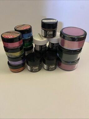 Lot 1 - Assorted Embossing powders & Inka-Gold pots by VIVA